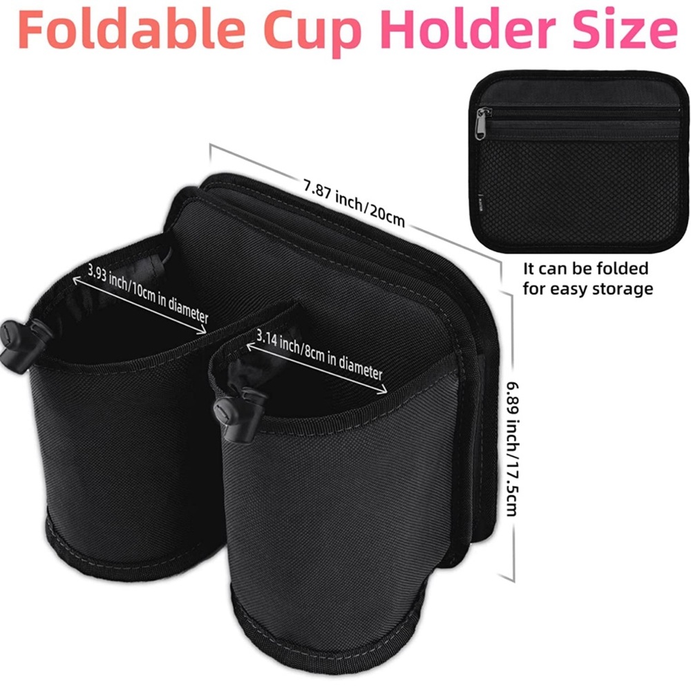 New  Luggage Travel Cup Holders Fits Roll on Suitcase Handles Attachmen - Picture 6 of 15